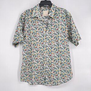 Stitch Note The Redford Short Sleeve Button Up IN Parrot Size XL